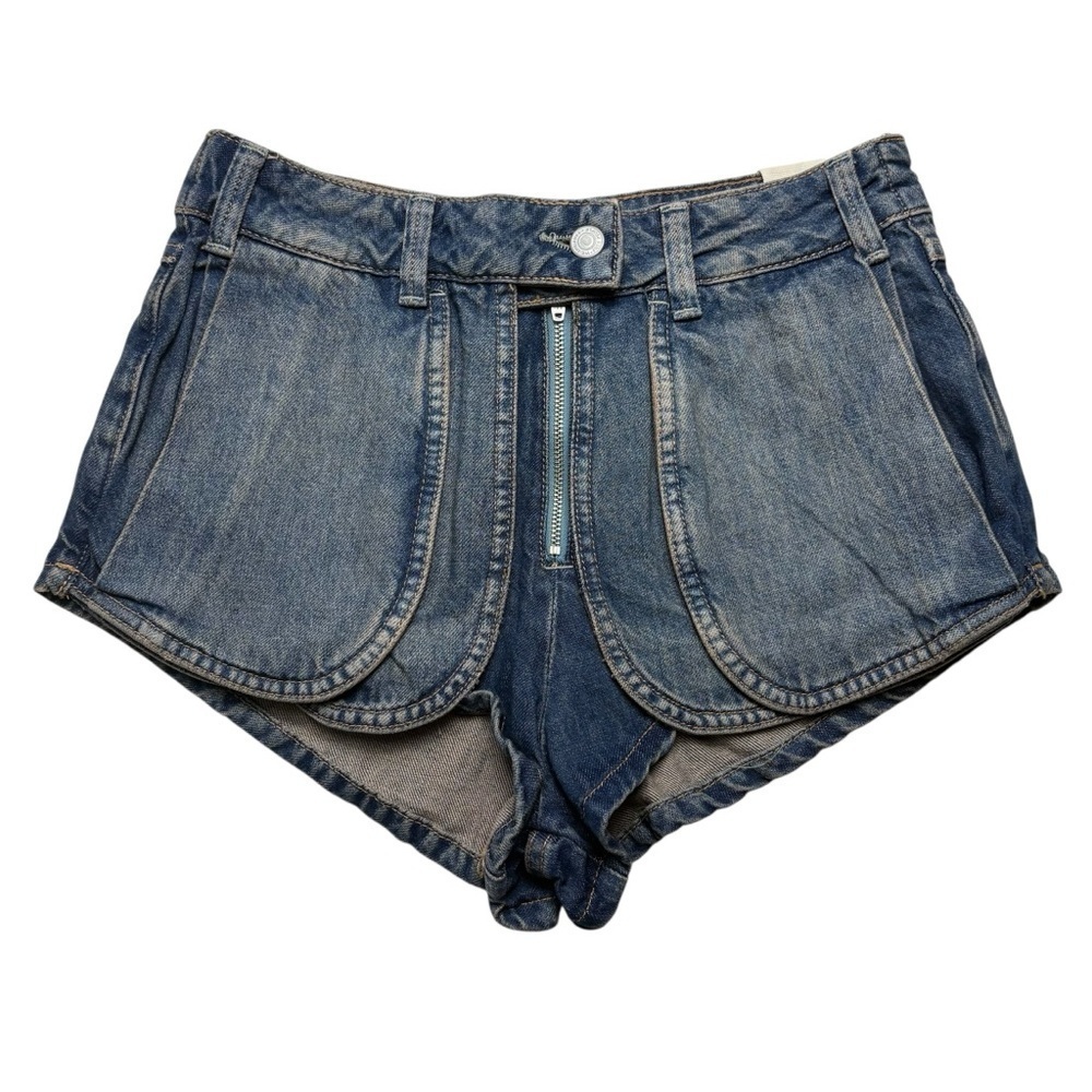 NEW Free People We The Free Prince Street Micro Denim Shorts 27 Blue Jean - Picture 5 of 11